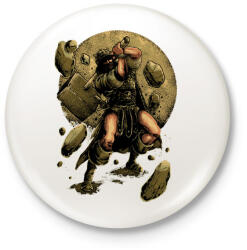 printfashion Viking - Kitűző, hűtőmágnes - Fehér (3073913)