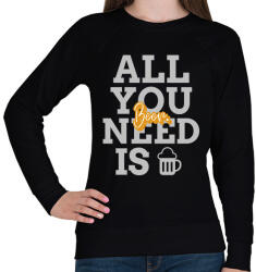 printfashion All you need is beer - Női pulóver - Fekete (9954164)