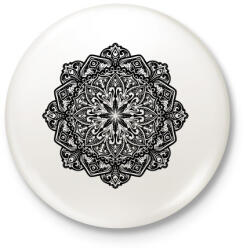 printfashion Mandala - Kitűző, hűtőmágnes - Fehér (3074136)