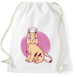 printfashion Pohárfejű macska - Sportzsák, Tornazsák - Fehér (11747906)