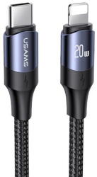 USAMS Cablu de Date Type-C la Lightning 20W, PD, Fast Charge, 2m - USAMS U71 (US-SJ522) - Black (KF236846)