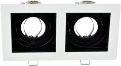 ELMARK El-110sq2 Sq. Recessed Downlight Gu10 White & Black (92el110sq2-whbk)