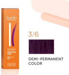 Londa Professional Demi Permanent Color Creme 60 ml gazdag krémes hajfesték 3/6 Dark Brunette Violet