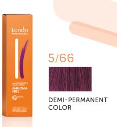 Londa Professional Demi Permanent Color Creme 60 ml gazdag krémes hajfesték 5/66 Light Brunette Intense Violet