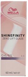 Wella Shinefinity Zero Lift Glaze 60 ml demi-permanent szín 04/65 Medium Brown Violet Mahogany