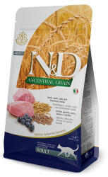 N&D Ancestral Grain Adult lamb, spelt, oats & blueberry (bárány, tönköly, zab & áfonya) száraz macskaeledel 1, 5kg - pegazusallatpatika