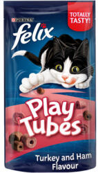FELIX Play Tubes jutalomfalat pulyka és sonka ízesítéssel 50g - pegazusallatpatika