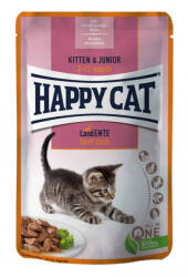 Happy Cat Kitten & Junior pouch kacsa 20x85 g - pegazusallatpatika