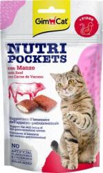 GimCat Nutri Pockets Jutalomfalat - Marha 60g - pegazusallatpatika