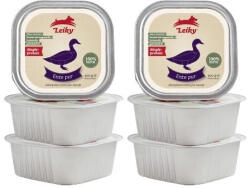 Leiky 100% kacsahús és belsőségek alutálkás eledel kutyának 6 x 300g