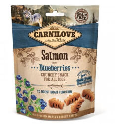 CARNILOVE Dog Crunchy Snack Lazac Feketeáfonyával- jutalomfalat kutyák részére 200g - pegazusallatpatika