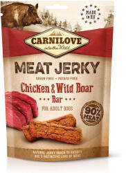 CARNILOVE Meat Jerky Snack Chicken&Wild Boar Bar - csirke& vaddisznó - jutalomfalat kutyák részére 100g - pegazusallatpatika
