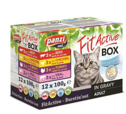 FitActive Cat Fitabox 4 féle húsos alutasakos válogatás szószban (12x100g)