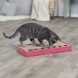 TRIXIE 48005 Scratching Cardboard - kaparó kartonból, labdákkal (pink) 48×5×25cm - pegazusallatpatika