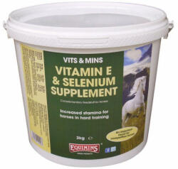 Equimins Vitamin E & Selenium Supplement - E-vitamin, szelén és lizin kiegészítő por 3kg