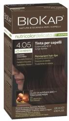 BioKap Nutricolor Delicato Rapid Permanent Hair Color 135 ml ammónia mentes festék 4.05 Chocolate Chestnut