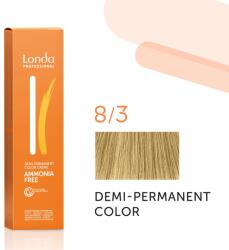 Londa Professional Demi Permanent Color Creme 60 ml gazdag krémes hajfesték 8/3 Light Blond Gold