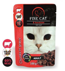  Fine Cat Adult marhás alutasakos macskaeledel 100g - pegazusallatpatika