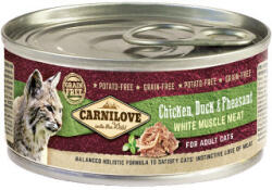  Carnilove Cat konzerv Adult csirke, kacsa & fácán 12x100 g konzerv ( Duck & Pheasant )