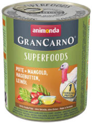 Animonda GranCarno Adult Superfoods pulyka, mángold, csipkebogyó, lenmagolaj 6x800g (82442)