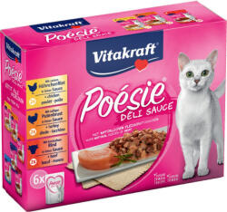 Vitakraft Poésie Déli Sauce - nedvestáp (csirke, pulyka, marha) macskák részére (6x85g) - pegazusallatpatika