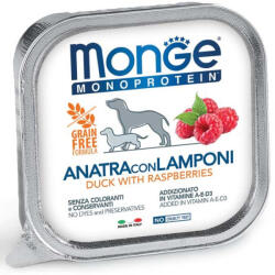Monge MONOPROTEIN 100% kacsa és málna pástétom 150g - pegazusallatpatika