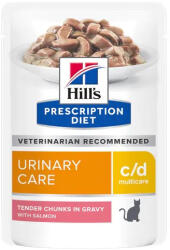 Hill's Feline c/d Pouches Salmon alutasak 85g - pegazusallatpatika