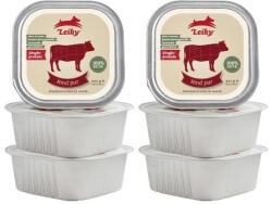 Leiky 100% marhahús és belsőségek alutálkás eledel kutyának 6 x 300g