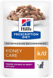 Hill's Feline k/d Pouch Beef alutasak 85g - pegazusallatpatika
