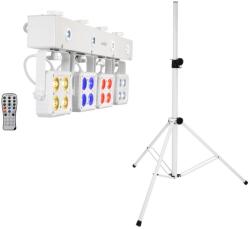 EUROLITE Set LED KLS-180 white + BS-2 EU Loudspeakerstand white