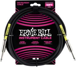 Ernie Ball - PVC Hangszerkábel 3m egyenes fekete