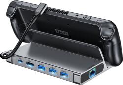 Choetech 6-in-1 TYPE-C TO PD+HDMI+USB 3.0A/F×3+RJ45 Steam Deck (HUB-M50)