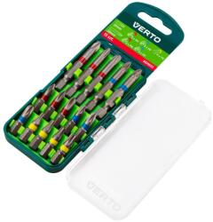 VERTO Csavarhúzó bitkészlet , 15 db, 25mm - 3 x PH, 3 x PZ, 4 x TORX + 50mm - 3 x PH, 2 x PZ (CrV) | VERTO 66H602 (66H602)