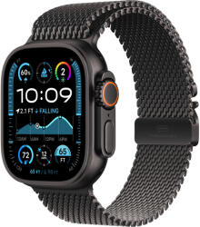 Apple - 49 mm-es fekete titán milánói szíj - S (MXKF3ZM/A) (MXKF3ZM/A)