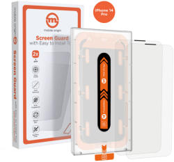 Mobile Origin - Kijelzővédő üveg (2 darab) - applikátorral - iPhone 14 Pro (SGA-I14PRO-2PK)