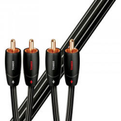 AudioQuest Cablu audio Audioquest Tower, 2x RCA Male - 2x RCA Male, 2m, negru-alb (TOWER02R)