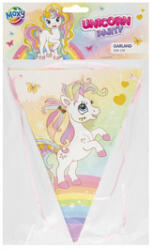 Grafix Unikornis papír girland, 3 m, 7 zászló (750013)