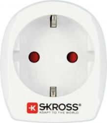SKROSS hálózati csatlakozó adapter (240V, EU2 pin - UK, földelt, utazótöltő) fehér (1.500230-E) (1.500230-E)