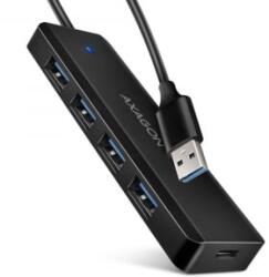 AXAGON HUAX003 utazó 4 portos USB3.0 HUB fekete