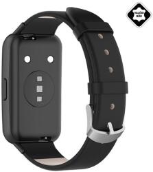 GIGAPACK GP-126426 Honor Band 7 / Huawei Band 7 fekete bőr óraszíj (GP-126426)
