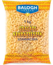 Balogh Tészta Családi száraztészta 1kg Szarvacska toj. nél