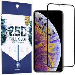 LITO Fólia iPhone XS Max, 11 Pro Max készülékhez - Lito 2.5D FullGlue Glass - Fekete (KF231818)