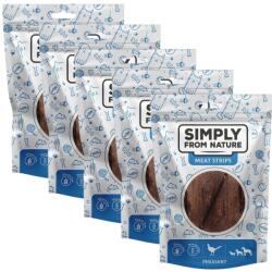 Simply from Nature Meat Strips 5x80 g recompensa din fazan, pentru caini