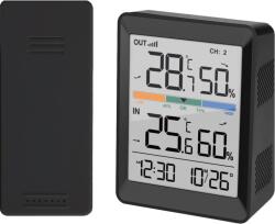 Solight TE45 - Időjárásállomás ébresztővel, 2xAAA, fekete TE45 (SL1571)