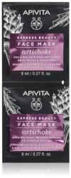 Apivita Express Beauty Brightening Face Mask Artichoke intenzív hidratáló maszk A. H. A. -val (Alpha Hydroxy Acids) 2x8 ml