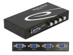 Delock 4 portos manuális, kétirányú VGA-kapcsoló (87635) (87635) - aqua