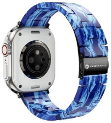 Forcell F-Design FA04 Apple Watch 38/40/41mm márvány mintás szíj, kék - speedshop