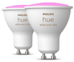 Philips Hue LED Lámpa Égő - CCT, RGB , Bluetooth, 4, 3 W, GU10, 2 db