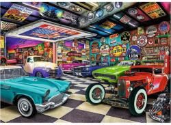 Trefl 10845 - Tea Time - Autógyűjtők garázsa - 1000 db-os Premium Plus puzzle (10845)