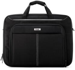 TOO Notebook Táska - 15.6", Fekete, Fehér Dekor Csíkkal